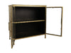 Vitrinekastje Fletcher - 93x42x90 - Antique Gold - Metaal/glas-Vitrinekasten-HSM Collection