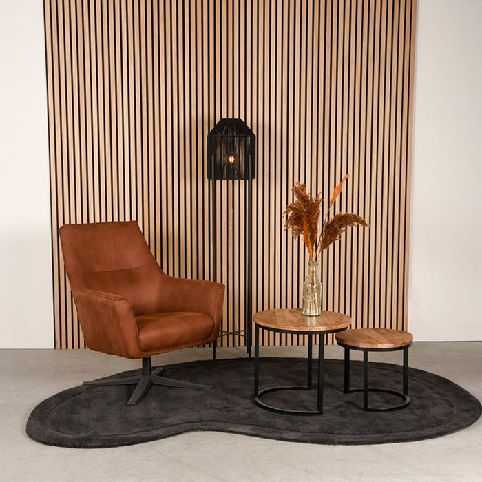 Vloerkleden Mody - Antraciet - Polyester - 160x230 cm - Organisch-Rechthoekige vloerkleden-LABEL51
