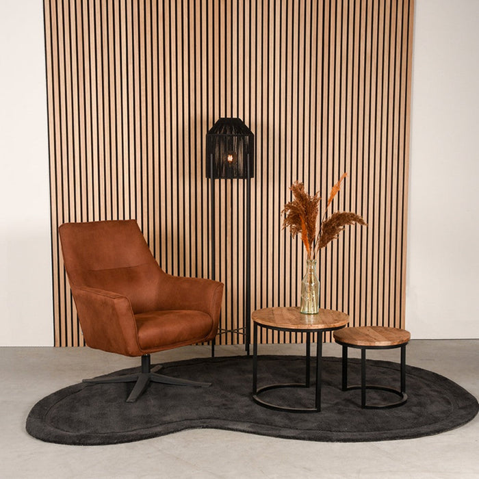 Vloerkleden Mody - Antraciet - Polyester - 160x230 cm - Organisch-Rechthoekige vloerkleden-LABEL51