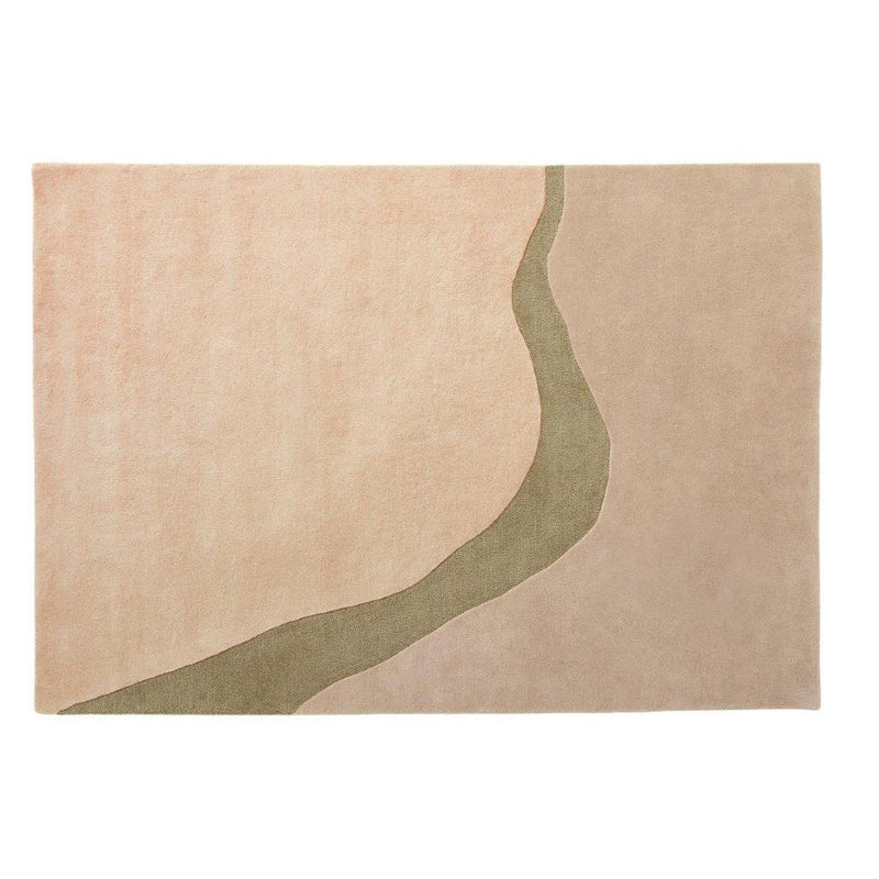 Vloerkleed 200x290 cm Organix 750 Khaki Wol-Rechthoekige vloerkleden-Brinker Carpets