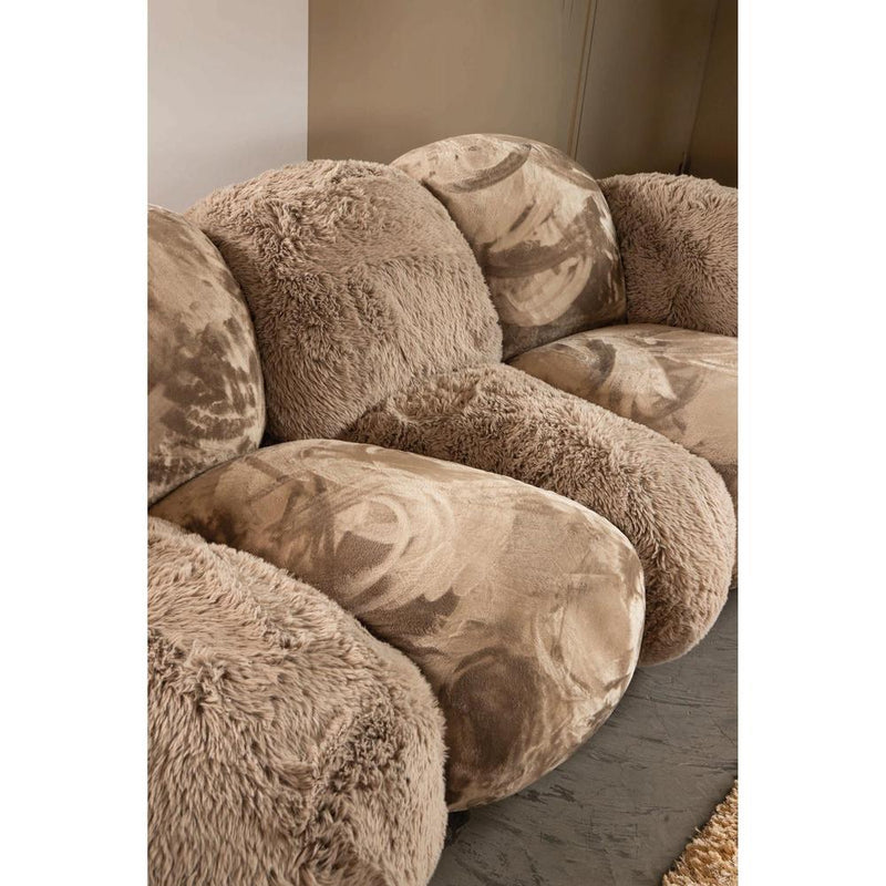Vloerkleed Curvae Polyester Beige 109x238 cm 724717-Rechthoekige vloerkleden-PTMD