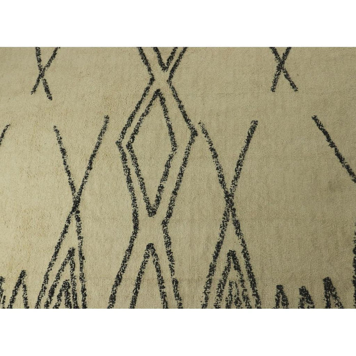 Vloerkleed Dubbel Ruit - 200x300 - Zwart/wit - Katoen-Rechthoekige vloerkleden-HSM Collection