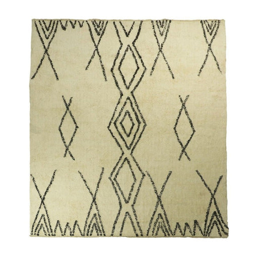 Vloerkleed Dubbel Ruit - 200x300 - Zwart/wit - Katoen-Rechthoekige vloerkleden-HSM Collection