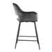 Vloerkleed Fal Polyester Donkergrijs 54x60 cm-Rechthoekige vloerkleden-PTMD