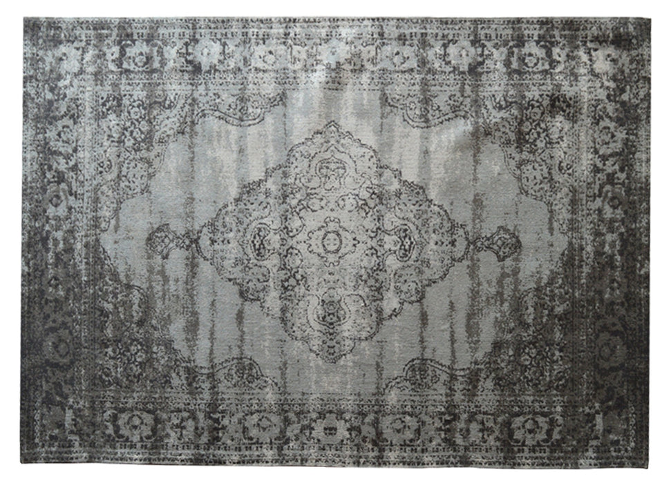 Vloerkleed Kelly Dove Katoen Grijs 290x200 cm-Rechthoekige vloerkleden-Livingfurn