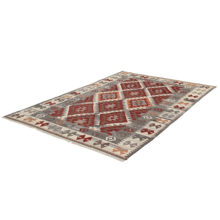 Vloerkleed Kilim Zagros Rd/Gr 230x160-Rechthoekige vloerkleden-Spits