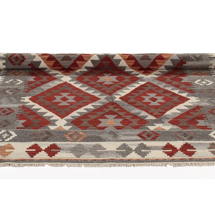 Vloerkleed Kilim Zagros Rd/Gr 230x160-Rechthoekige vloerkleden-Spits