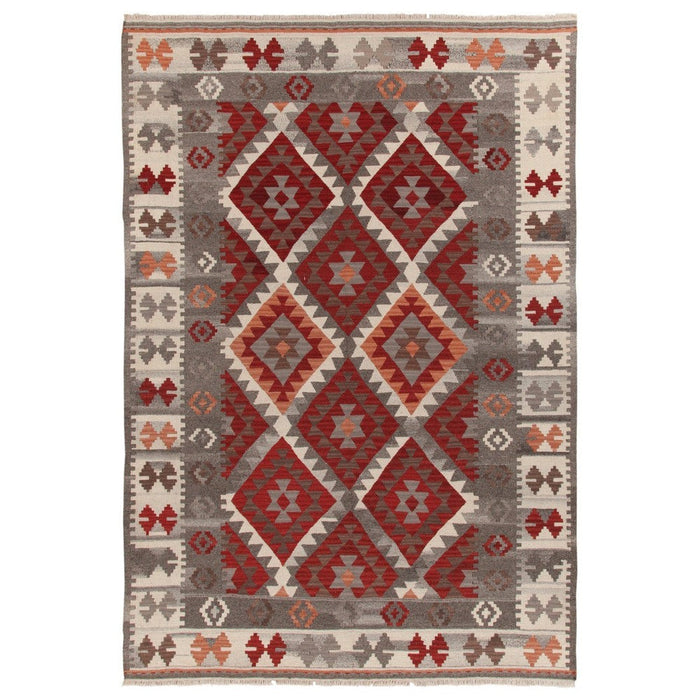 Vloerkleed Kilim Zagros Rd/Gr 230x160-Rechthoekige vloerkleden-Spits