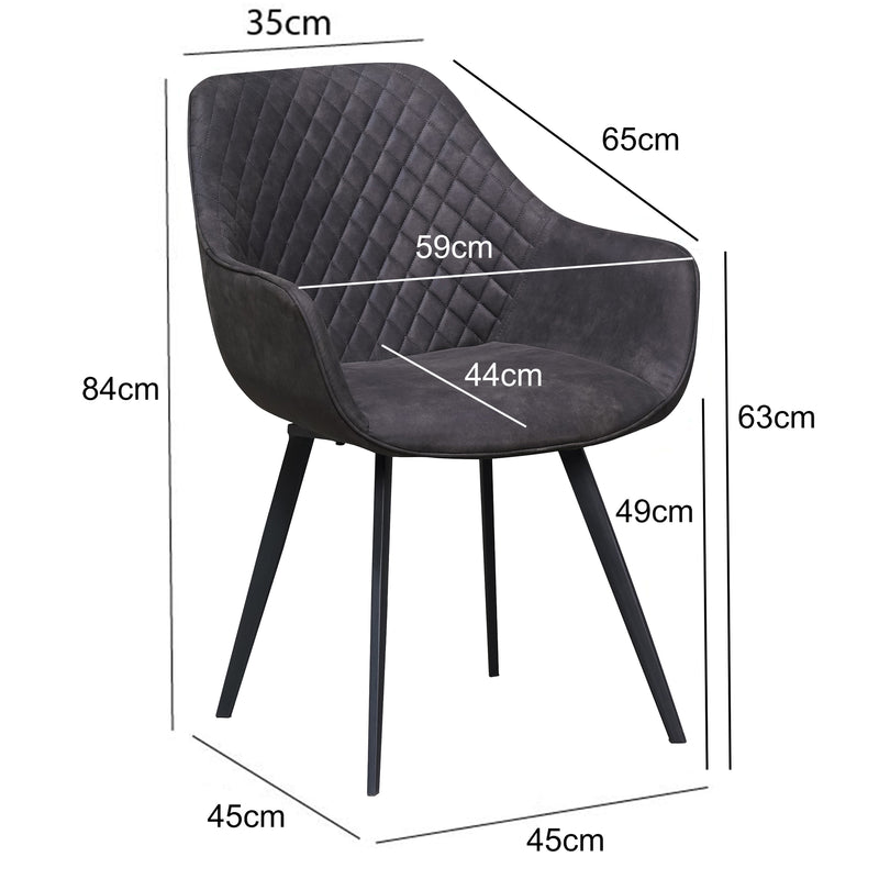 Vloerkleed Luca Antraciet Grijs 65x59 cm-Rechthoekige vloerkleden-Livingfurn