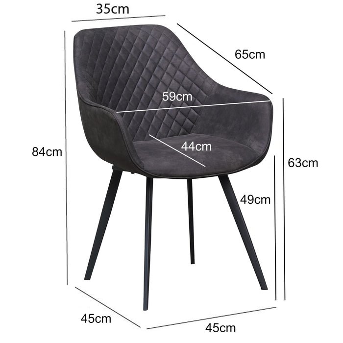 Vloerkleed Luca Antraciet Grijs 65x59 cm-Rechthoekige vloerkleden-Livingfurn