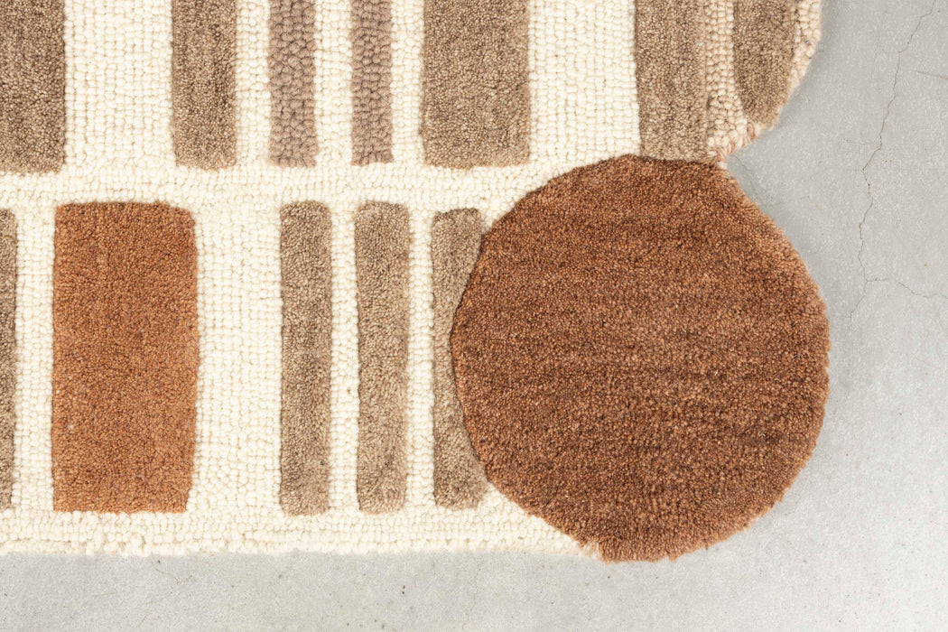 Vloerkleed Mundra Wol Beige 160x230 cm-Rechthoekige vloerkleden-Creating Home