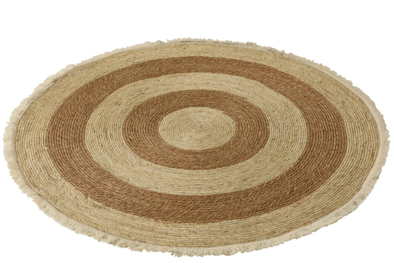 Vloerkleed Naturel Katoen 120 cm 120x120x1 cm-Rechthoekige vloerkleden-J-Line