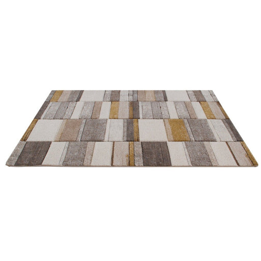 Vloerkleed Ray E Grijs Beige 230x160-Rechthoekige vloerkleden-Spits