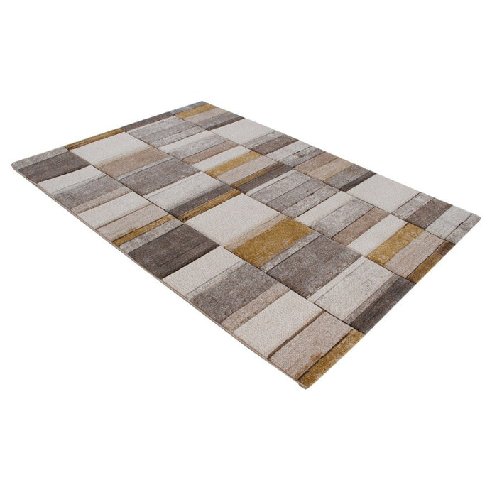 Vloerkleed Ray E Grijs Beige 300x200-Rechthoekige vloerkleden-Spits