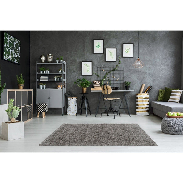 Vloerkleed Shaggy Boston Grijs 150x220cm-Rechthoekige vloerkleden-Spits