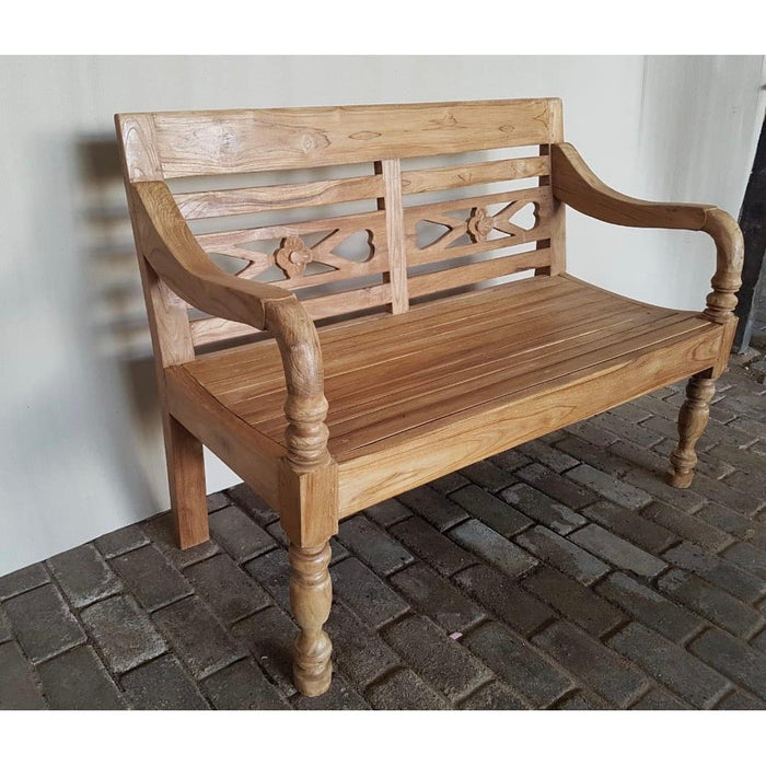 Vloerkleed Station Kasar Teakhout Naturel hout 120x55 cm-Rechthoekige vloerkleden-Livingfurn