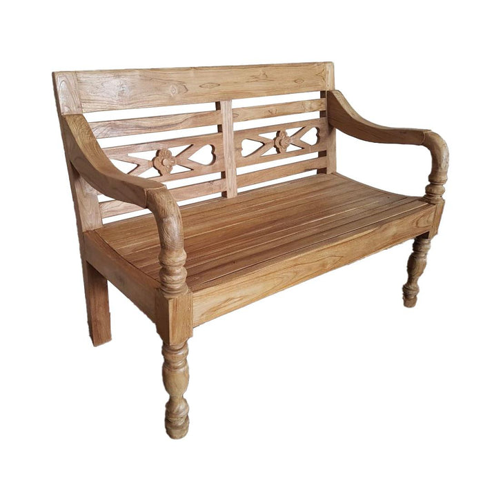 Vloerkleed Station Kasar Teakhout Naturel hout 120x55 cm-Rechthoekige vloerkleden-Livingfurn