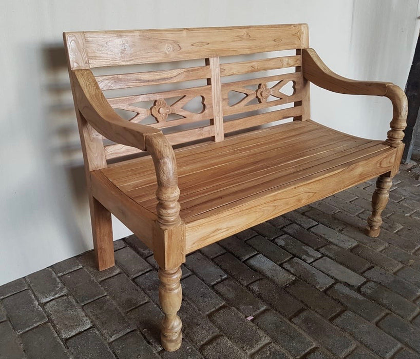 Vloerkleed Station Kasar Teakhout Naturel hout 120x55 cm-Tuinbanken-Livingfurn