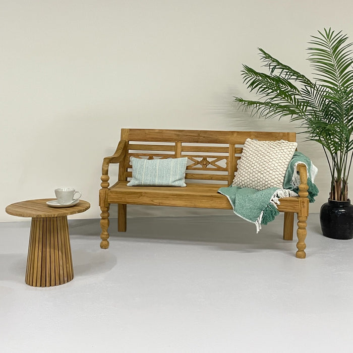 Vloerkleed Station Kasar Teakhout Naturel hout 150x55 cm-Rechthoekige vloerkleden-Livingfurn