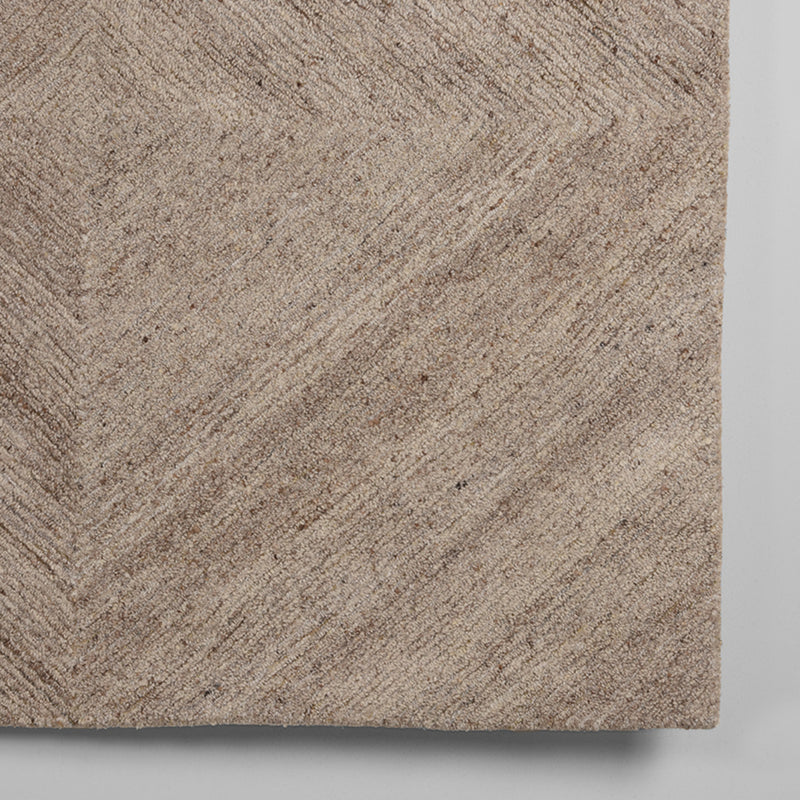Vloerkleed Vloerkleden Blendy Taupe Wol 160x230 cm-Rechthoekige vloerkleden-LABEL51