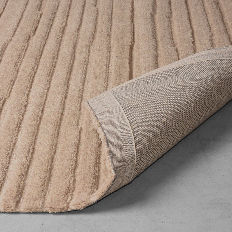 Vloerkleed Vloerkleden Luxy Taupe Wol 160x230 cm-Rechthoekige vloerkleden-LABEL51