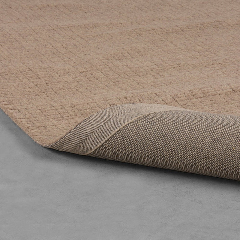 Vloerkleed Vloerkleden Wolly Taupe Wol 160x230 cm-Rechthoekige vloerkleden-LABEL51