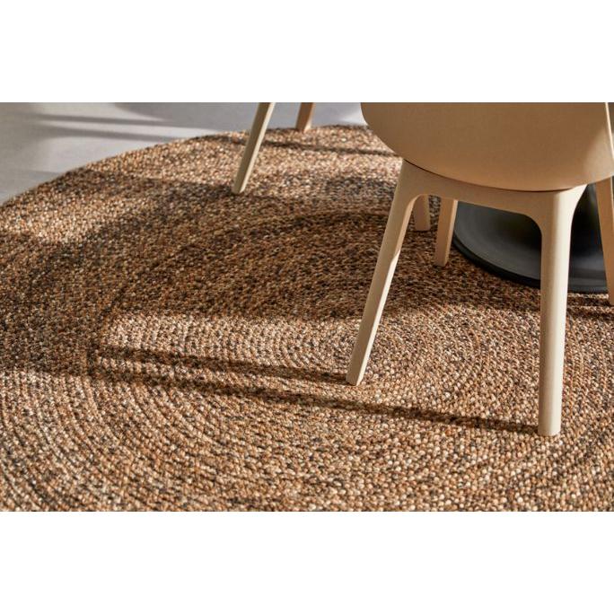 Vloerkleed ø200 cm Bellano ST Brown Wol-Ronde vloerkleden-Brinker Carpets