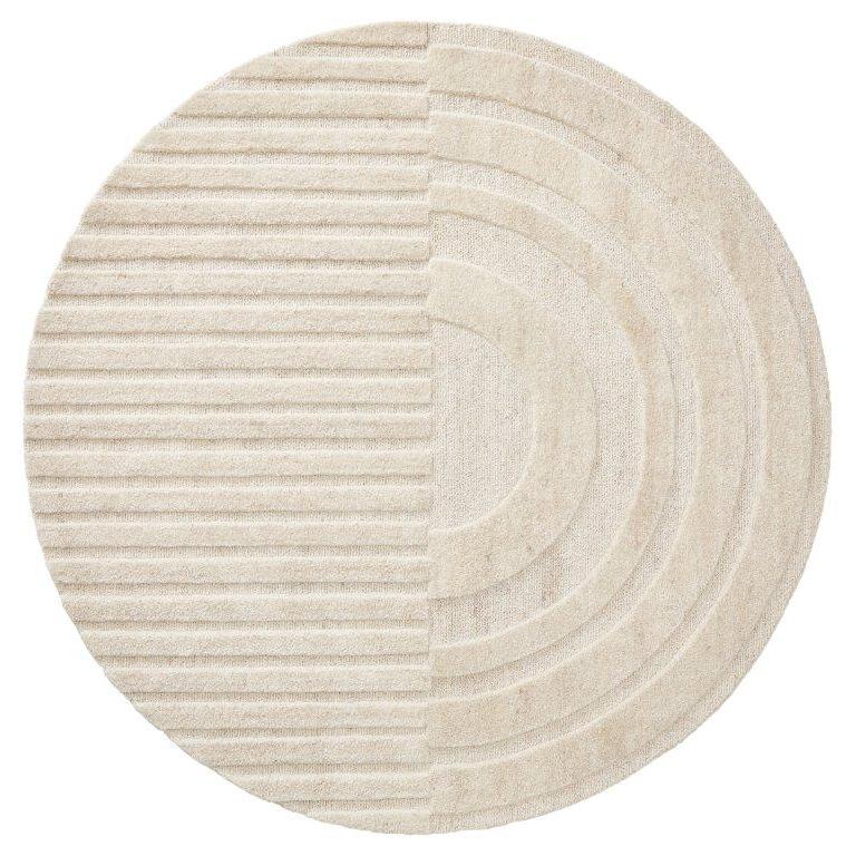 Vloerkleed ø200 cm Monza Girare 815 Light Grey Wol-Ronde vloerkleden-Brinker Carpets