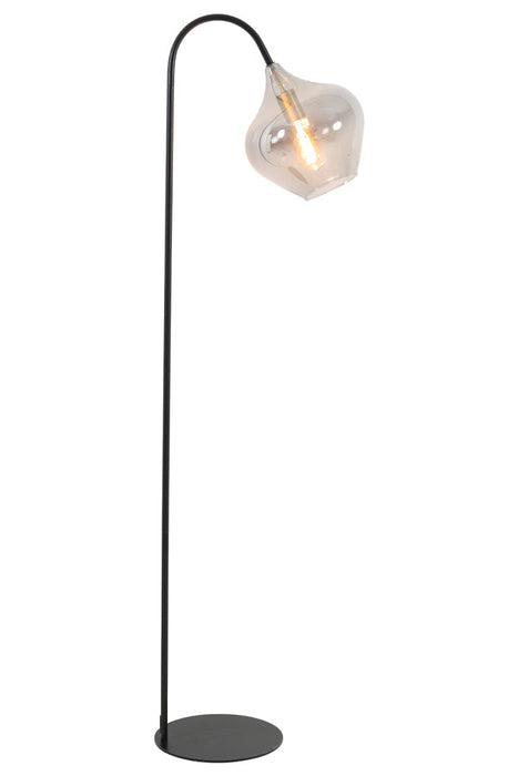 Vloerlamp 45x28x160 cm RAKEL mat zwart+rook-Vloerlampen-Light & Living