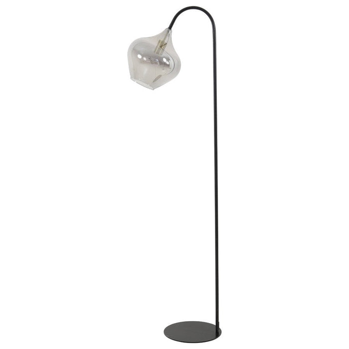 Vloerlamp 45x28x160 cm RAKEL mat zwart+rook-Vloerlampen-Light & Living