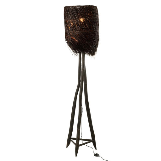 Vloerlamp Bruin Teakhout 42 cm 42x42x176 cm-Vloerlampen-J-Line