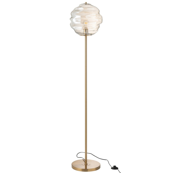 Vloerlamp Cognac Aluminium 30 cm 30x30x156 cm-Vloerlampen-J-Line
