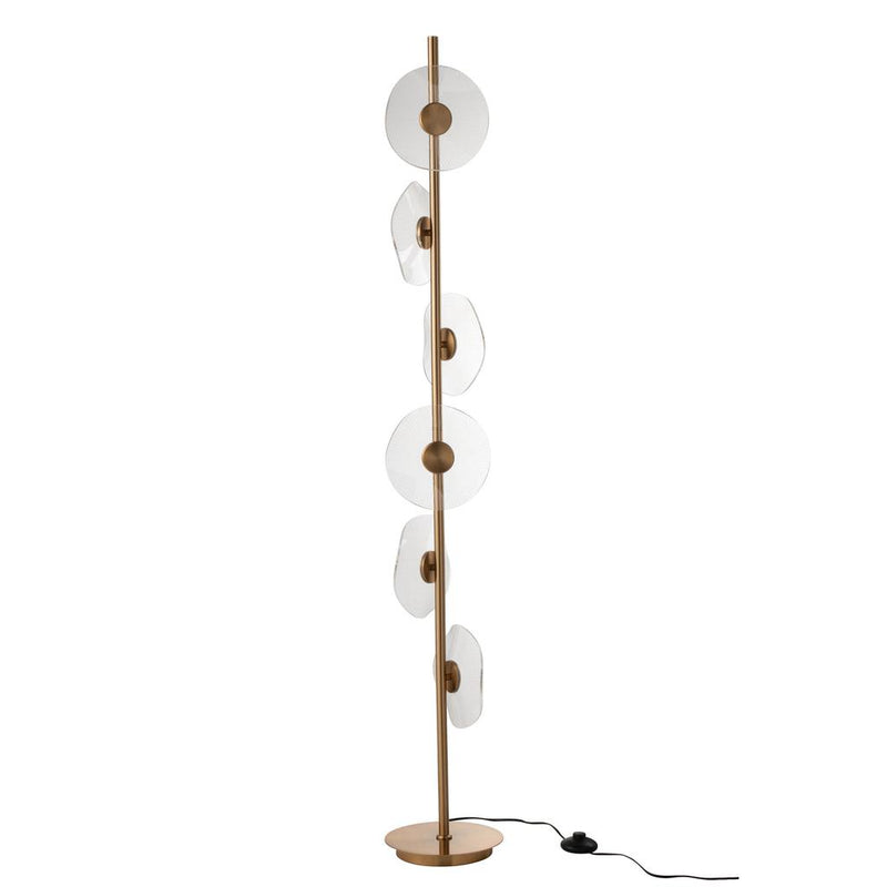 Vloerlamp Goud Marmer 25 cm 25x25x150 cm-Vloerlampen-J-Line