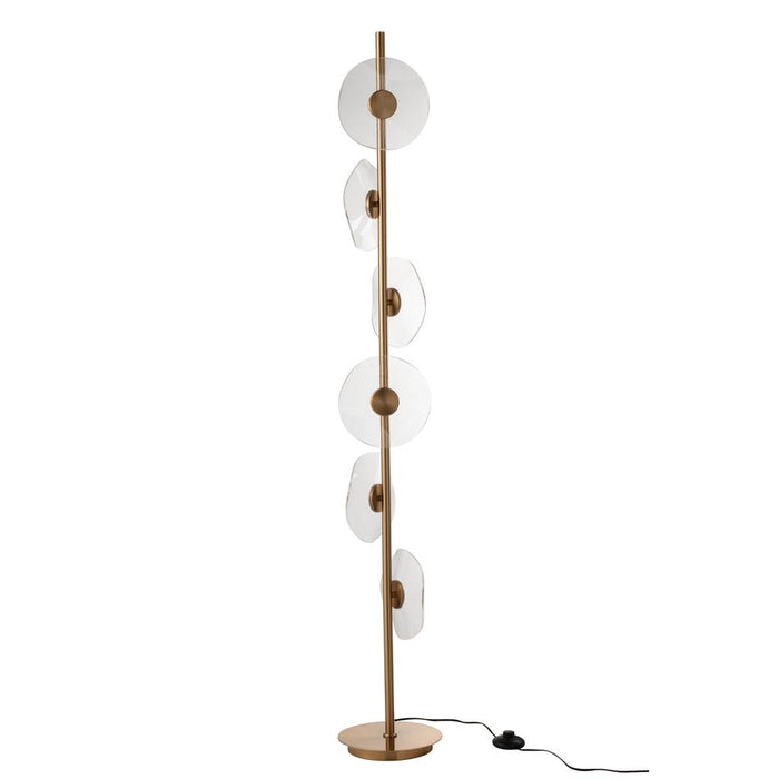 Vloerlamp Goud Marmer 25 cm 25x25x150 cm-Vloerlampen-J-Line