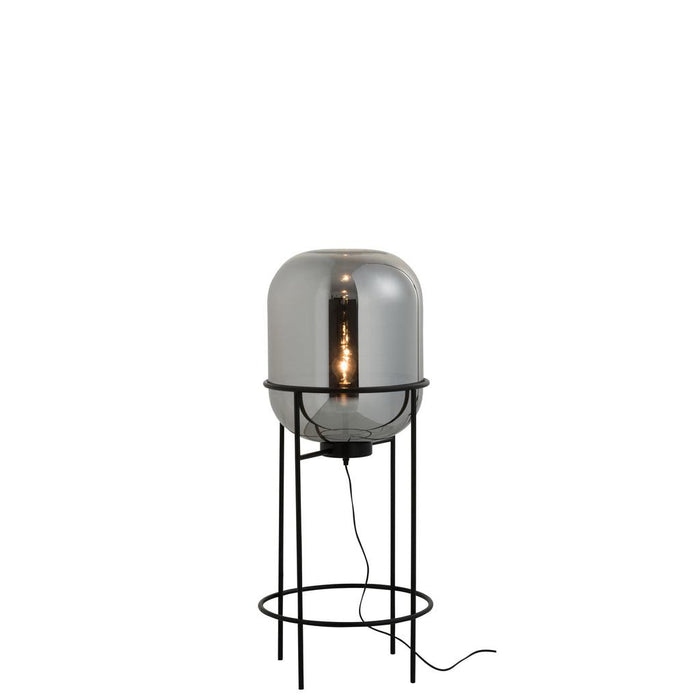 Vloerlamp Grijs Glas M 40 cm 40.5x40.5x96 cm-Vloerlampen-J-Line