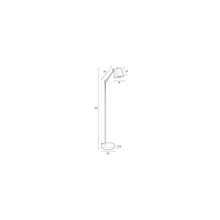 Vloerlamp Hajo Metaal Grijs 55x25 cm E27
