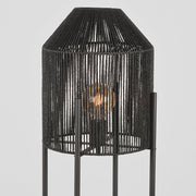 Vloerlamp Ibiza Zwart Jute 1-Lichts 30x30x150 cm-Vloerlampen-LABEL51