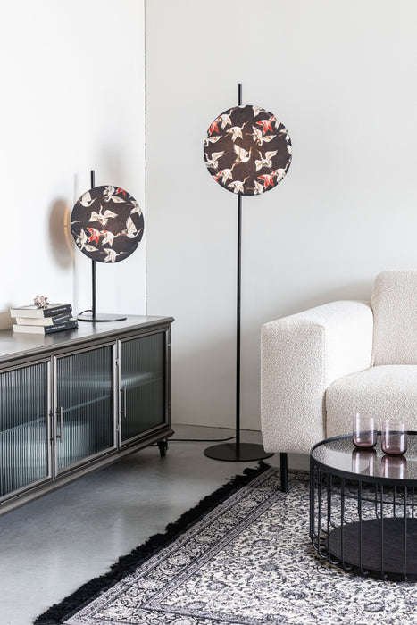 Vloerlamp Jaylee Metaal, Katoen Zwart 30x39 cm E27-Vloerlampen-Creating Home