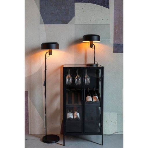 Vloerlamp Landon Metaal Zwart Ø24x135 cm E27-Vloerlampen-Creating Home