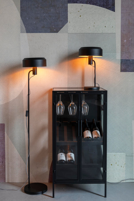 Vloerlamp Landon Metaal Zwart Ø24x135 cm E27-Vloerlampen-Creating Home