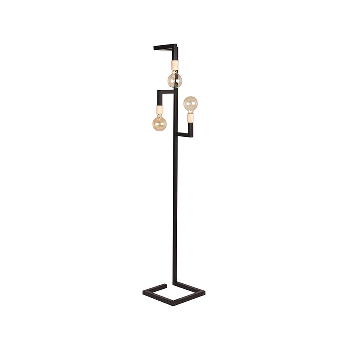 Vloerlamp Loco Zwart Metaal SALE 30x30x165 cm-Vloerlampen-LABEL51