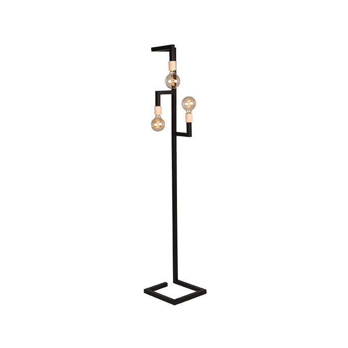 Vloerlamp Loco Zwart Metaal SALE 30x30x165 cm-Vloerlampen-LABEL51