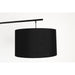 Vloerlamp Martine Metaal, Cotton,Polyester Zwart 160x50 cm E27