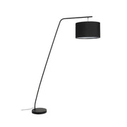 Vloerlamp Martine Metaal, Cotton,Polyester Zwart 160x50 cm E27-Vloerlampen-Creating Home
