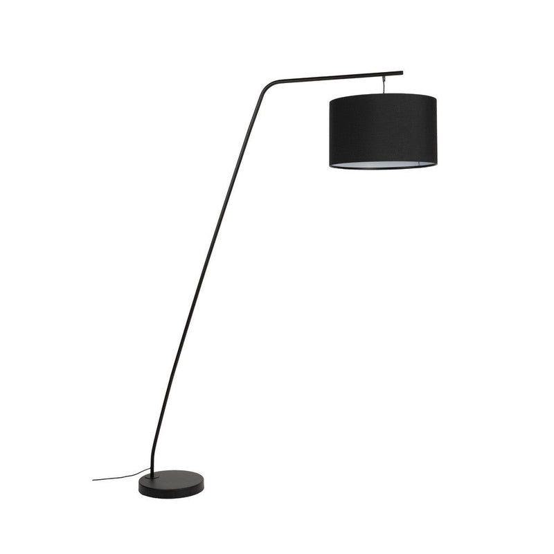 Vloerlamp Martine Metaal, Cotton,Polyester Zwart 160x50 cm E27-Vloerlampen-Creating Home