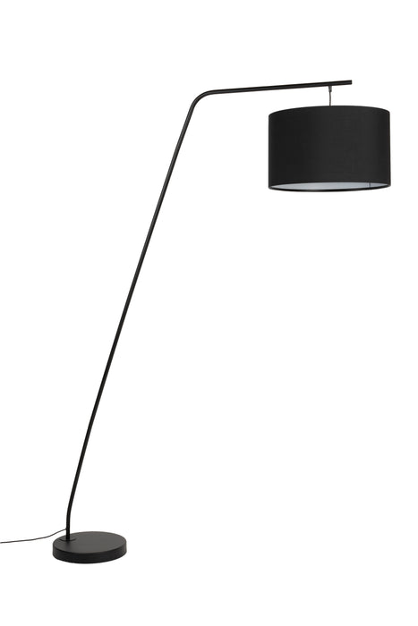 Vloerlamp Martine Metaal, Cotton,Polyester Zwart 160x50 cm E27-Vloerlampen-Creating Home