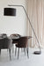 Vloerlamp Martine Metaal, Cotton,Polyester Zwart 160x50 cm E27-Vloerlampen-Creating Home