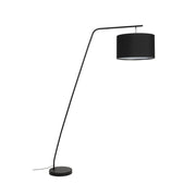 Vloerlamp Martine Metaal, Cotton,Polyester Zwart 160x50 cm E27-Vloerlampen-Creating Home