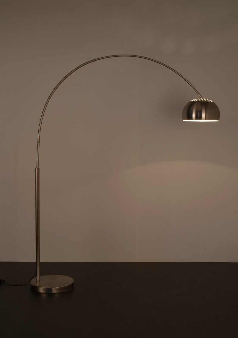 Vloerlamp Metal Bow (new) Metaal Zilver 39x170 cm E27-Vloerlampen-Creating Home