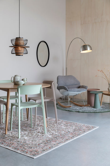 Vloerlamp Metal Bow (new) Metaal Zilver 39x170 cm E27-Vloerlampen-Creating Home